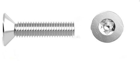Bullone a testa svasata piatta con impronta Torx a sei lobi in acciaio inossidabile M3 M4 M5 M6 304 A2-70 - 14,0 mm - M4-10 pezzi