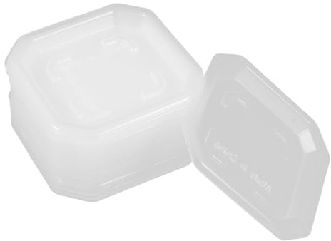 TOBBOMEY 50 Pezzi Sottovasi Rettangolari Trasparenti per Vasi Piccoli Piante Succulente Vaschette Acqua Resistenti per Giardino Contenitori Stabili per Piantine Design Robusto e Visibile