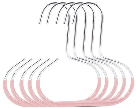 5 Stück Schal-Kleiderbügel, Hutständer, Gürtelaufhänger mit offenen Ringen, rutschfeste Krawatten zum Aufhängen, Schrank-Organizer für Schals, Hüte, Krawatten, Gürtel (Rosa)
