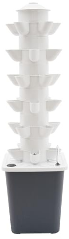 Bdneygtyr Hydroponic Tower 6 våningar med 30 planteringshål, hydroponiskt set för inomhusträdgård, automatiskt planteringstorn med bevattning för örter, sallad och grönsaksodling