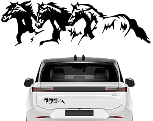 Sticker Cavallo per Vetro Auto | Decorazione Adesiva Per Auto - Sticker Decorativi Veicolo | Per Appassionati di Equitazione Amanti degli Animali Viaggi su Strada Eventi all'Aperto Guida in