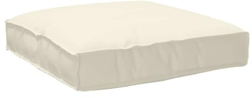 XHNIFBN Bodenkissen 80 x 80 x 12 cm Cremeweiß Loungekissen aus Oxford-Gewebe für Gartenmöbel Terrasse Balkon und Wohnzimmer Quadratisches Sitzkissen mit Polypropylen-Füllung