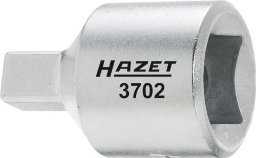 HAZET Öldienst Schraubendreher-Steckschlüsseleinsatz 3702, Chrom-Vanadium | 1/2 Zoll (12,5 mm) Vierkant hohl, Antrieb 1/2 Zoll (12,5 mm) Vierkant hohl, Abtrieb Innenvierkant Profil, Chrom-Vanadium