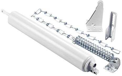 Ideal Security Heavy Duty Storm Door Closer with Wind Chain, Model 8730, Screen and Storm Door Closer Replacement, Adjustable Speed, for Doors 1 1/4 to 2 Thick, White