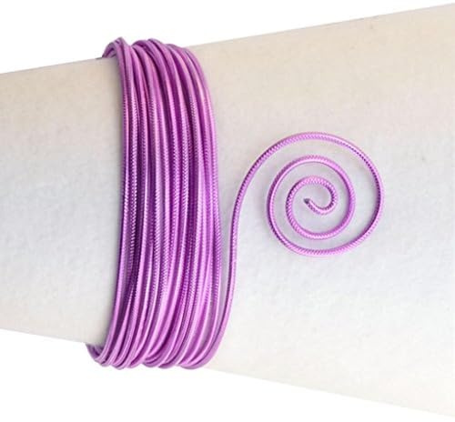 Vaessen Creative Alambre de Aluminio para Joyería, 2 mm de Espesor, Morado (Lavander), 5 m, 5