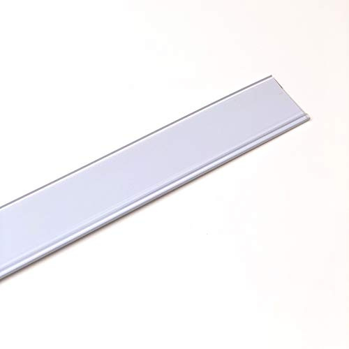 Lot de 50 porte-prix avec adhésif 1 mètre pour étiquettes de 39 mm, couleur blanche, étiquettes prix magasin, porte-prix étagère, porte-prix adhésif, affiches pour prix (1 bande)