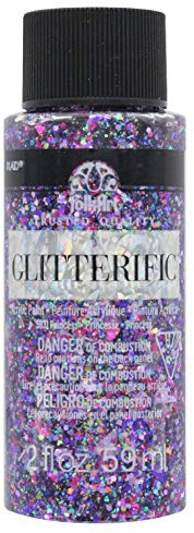Plaid PE5931 Folk Art Glitterific Acrylic Paint, Princess, 2 oz.
