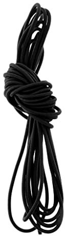 Perfeclan 2mm Expanderseil Gummiseil Gummi Planenseil Gummischnur Gummikordel Outdoor Sports, Schwarz-Weiss, 2m Schwarz
