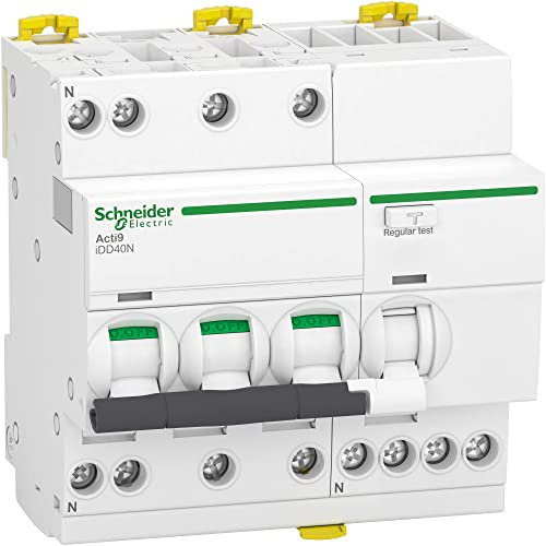 Schneider Electric - Acti9 iDD40N - disjoncteur différentiel - 3P+N C 20A 6000A/10kA 30mA type A SI - A9DB3720