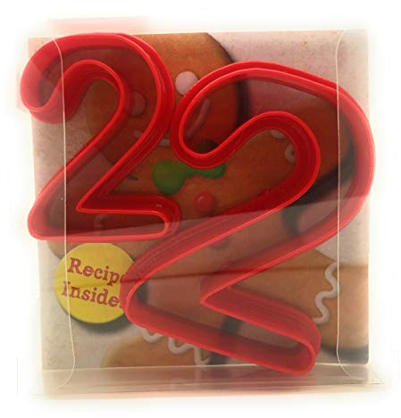 2 Two Digit Number Shaped Cookie Cutter Set of 2, Biscuit, Pastry, Fondant Clay Cutter