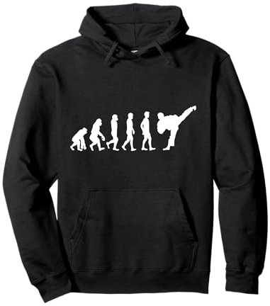 Judo Karate Evolution Arti Marziali Taekwondo Judoka Regalo Felpa con Cappuccio