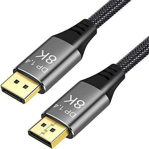 8k Displayport cable Ultra HD cable 8K @ 60Hz （4K @ 144Hz） cable dp 1.4 for Laptop PC TV Gaming Projectors 1M 3.3FT