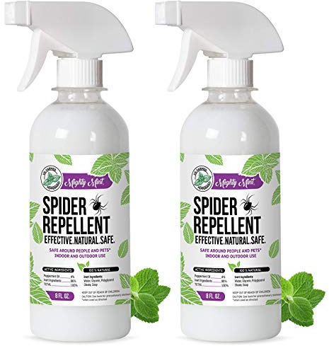 Mighty Mint 8oz Spider Repellent Peppermint Oil - Natural Spray for Spiders, Insects and More - (2-Pack)