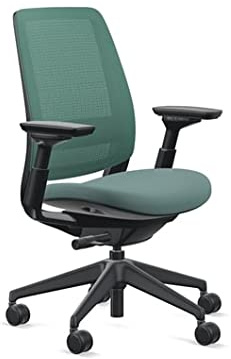 Steelcase Series 2 Office Chair, Graphite Frame, Cogent Connect Peacock, Hard Floor Casters
