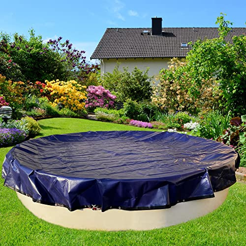 Duraol Poolabdeckung rund I 3,00 m Durchmesser I Hochwertige Pool Abdeckplane mit Materialstärke 300g/m² I Robuste Abdeckplane Pool rund mit Randverstärkung I Beidseitig beschichtet & wasserdicht