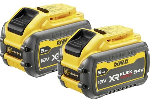 Dewalt Akku 18V XR Flex Volt - Ersatzakku DCB547 rückwärtskompatibel für sowohl 54V als auch 18V Akkuwerkzeuge - 2 Stück