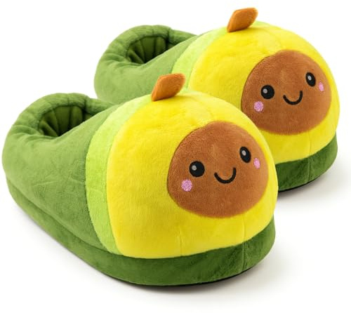 Knuffis Avocat Chaussons Peluche Pantoufle Avocat Chaussere Femme Slippers Pantoufle Peluche (Modèle 2)