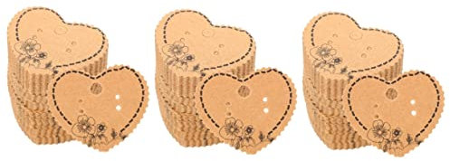 Baluue 300stücke Kraftpapier Ohrring Karten Vintage Schmuck Display Karten Für Ohrringe Ohrringhalter Und Schmuckverpackung Für Aufbewahrung Und Präsentation