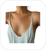 Sequins Bra Body Chain, Tiny Coins T-Row Dainty Chain Bralette, Bikini Body Jewelry, Layering Festival Body Chain for Women (BC040-Sequins Bra)