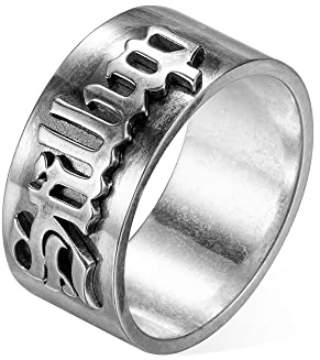 Getname Necklace Personalised Name Ring for Women Men Sterling Silver Custom Name Rings Gothic Old English Ring with Name