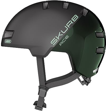 ABUS Stadthelm Skurb ACE - Stylischer Fahrradhelm im Alltag, beim Skaten, BMX-Fahren oder Longboarden - Grün (Moss Green), Größe M
