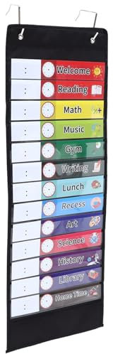MAGICLULU 1 Satz Wandkalender Taschendiagramm-stundenplan Für Das Klassenzimmer Taschentaschen Für Das Klassenzimmer Erinnerungskalender-wandtasche Hängendes Aufhänger Wandtür Oxford-stoff