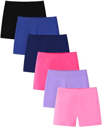 Adorel Mädchen Kurze Leggings Baumwolle Sommer Shorts Hosen Unterrock 6er-Pack Sonnenuntergang 128-134 EU (Herstellergröße 170)