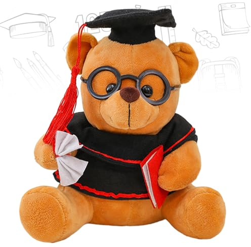 Hpbaggy Orsacchiotto Peluche, Orsetto da Esame, Orsetto di Peluche, Regalo di Laurea, Regalo di Esame Superato (rosso chiaro) | Regalo di Laurea, Regalo di Esame Superato (Rosso Chiaro)