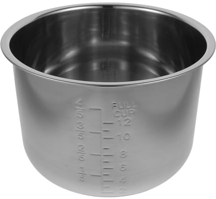 Alipis Olla Cocina Interior 6L Olla Arrocera Acero Inoxidable Reemplazo Olla Interior Revestimiento Tanque Antiadherente Contenedor Accesorios para Olla Arrocera