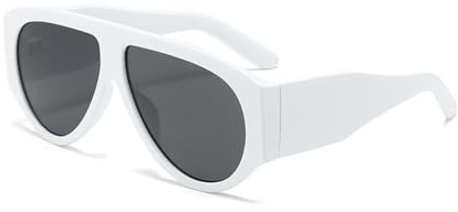 OSAGAMA Vintage Übergroße Sonnenbrille Ovale Pilot Brille Oversized Sunglasses für Damen Herren