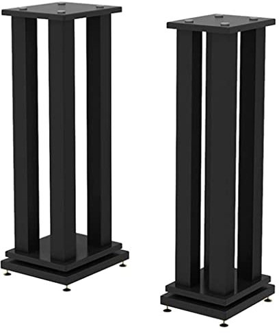 Pieds d'Enceintes Supports métalliques universels robustes pour haut-parleurs satellites, support de haut-parleurs satellite professionnel, peut remplir de sable, pour home cinéma et auditorium, 60 cm