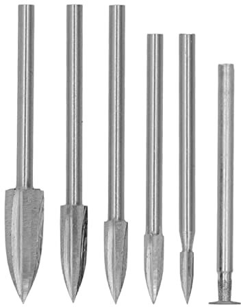 Gravur-Bit-Set, Kombination, Schnitzmesser, Messer, Schleifen, Schnitzen, Flöte, Stahl, 0,0 Mm Schaft, Ätz-Bit-Set, Kegelspitz-Bohrer (5 Stück 3-Nuten-Bits, Schleifbit und