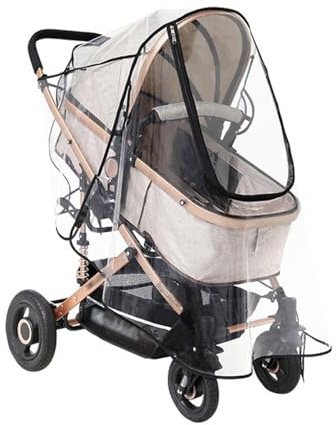 Funda Protectora Univ-ersal Para Cochecito, Protección Contra Agua Y Viento Para Cochecito, Protector De Lluvia Univ-ersal Para Silla De Paseo Y Carro De Bebé, Plastico Lluvia Silla Paseo Unive-rsal