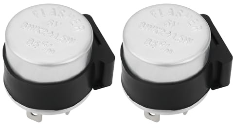 YINETTECH Blinkrelais für Motorrad, 2-polig, 6 V, mit Abdeckung, 18–23 W, Blinkerrelais, kompatibel mit den meisten Motorrädern und Autos, 2 Stück