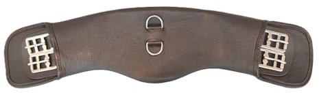 PS Pferdeartikel Nappa Leder Mondgurt Kurzgurt Flow Anatomic gepolstert Größe Braun 35 cm