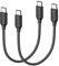 RAVIAD USB C to USB C Charger Cable 2Pack 0.3M 100W 20V/5A PD3.0 Type C Cable Fast Charging Data Cable Lead QC3.0 USBC to USBC Cord for iPhone 16 15 SamsungGalaxy S24/S23 Mate 60 Pro MacBook