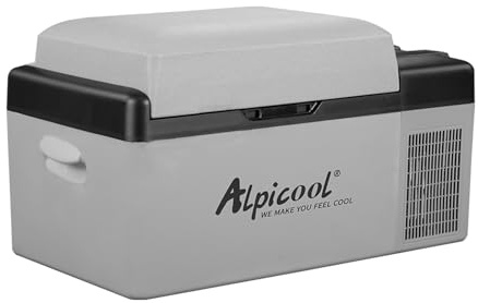 Alpicool EC20 20L Électrique Réfrigérateur Portable Réfrigérateur de Voiture 12/24V Camping congélateur pour Maison,voiture ou camion 20°C à -20°C (Batterie non incluse)