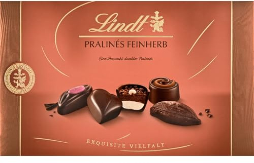 Lindt Schokolade | Feinherb Pralinés, 125g Schachtel, Pralinen Geschenk