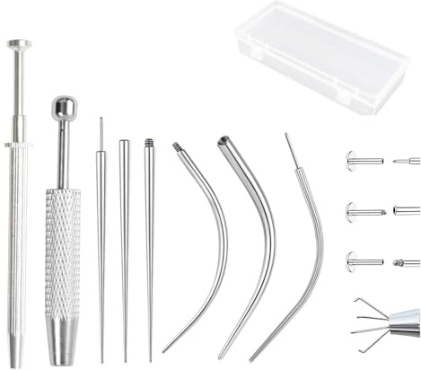 8PCS Professional Piercing Tool Kit, Piercing Ball Grabber & Opener Set