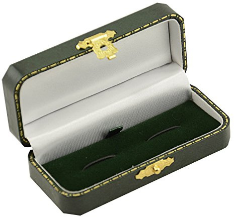 boxdisplays Caja de gemelos de estilo antiguo, color verde