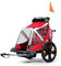 B-Travel - Kinderfahrradanhänger, am Fahrrad ankuppeln - Für Kinder mit einem maximalen Gewicht von 16 kg und Einer maximalen Größe von 1,10 m - Rot
