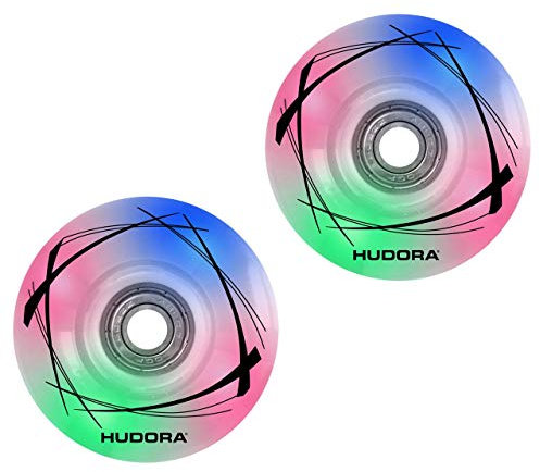 HUDORA 2 LED Ersatzrollen, 58mm x 33mm für Roller Skates