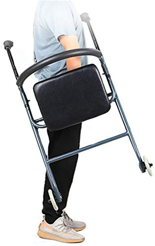 CAFIEDR Leichter, zusammenklappbarer Rollator, robuster, tragbarer Stand-Rollator für Erwachsene und ältere Menschen mit Griff und Rädern, grau