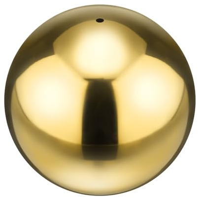 M METERXITY 1-Pack Garten Spiegelkugel 4 Zoll 201 Edelstahl Hohl Spiegel Reflektierende Schwimmkugel Für Garten/Teich/Zuhause/Hof Outdoor Dekoration [Gold]