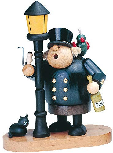 KWO Captain Smoking Man Figurine, Wood, Multi-Colour, 30 x 30 x 24 cm