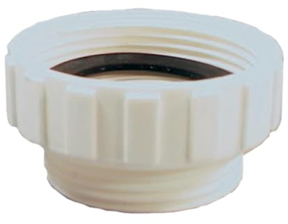 Schläfer | Réducteur Siphon 1 1/2 (40/49) Femelle x 1 1/4 (33/42) Mâle - 619811 - Adaptateur Plastique Blanc pour Bonde Évier et Siphon Lavabo - avec Joint Torique