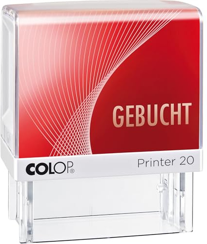 Colop 100672 Textstempel selbstfärbend: Gebucht, rot