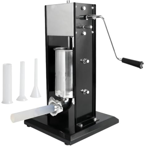 Louis Tellier Poussoir à Saucisses Manuel Vertical 3 L avec 3 Embouts Inox