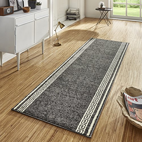 Hanse Home Teppich Läufer Casa 80x300cm – Teppichläufer Weicher Kurzflor Teppich Modernes Design Läufer für Flur, Schlafzimmer, Kinderzimmer, Badezimmer, Wohnzimmer, Küche Dekoläufer – Grau