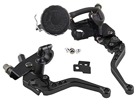 Sporacingrts 20PC 7/8 22MM Clutch Brake Levers Master Cylinder Reservoir Set Compatible with Suzuki Motorcycle 125-600CC